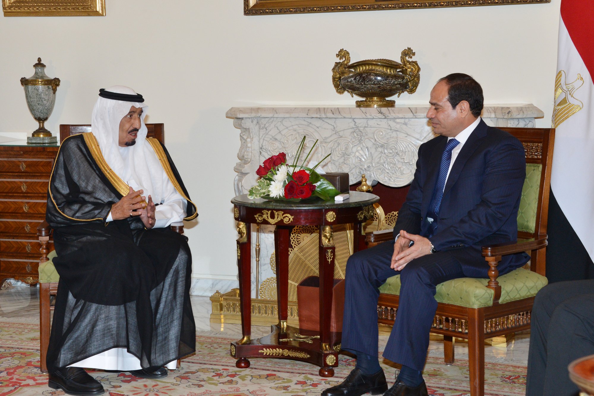 خلال لقاء الملك سلمان بالسيسي