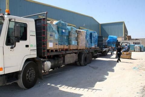 لحظة دخول الأدوية إلى قطاع غزة