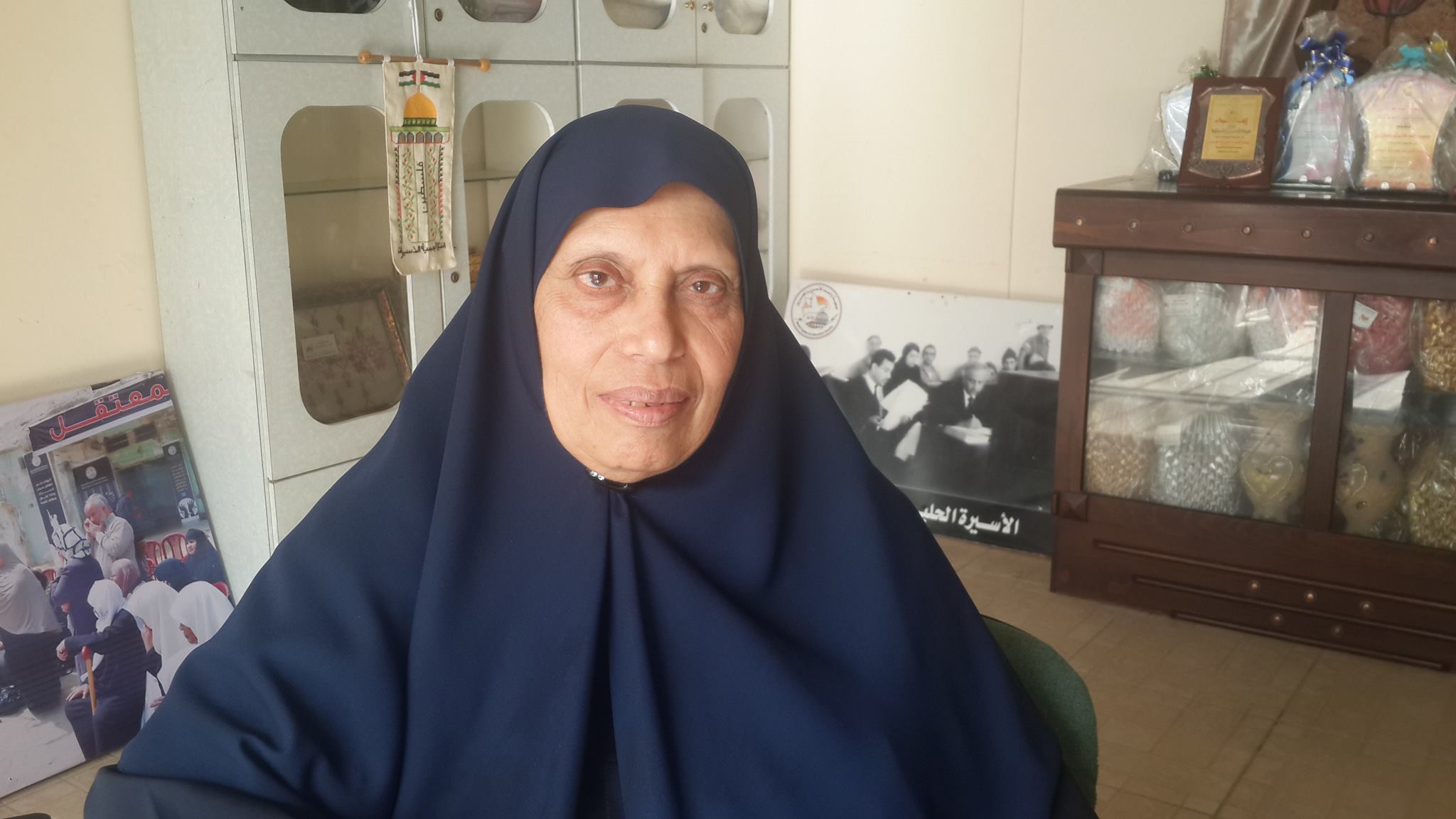 فاطمة الحلبي أثناء حوار الرسالة معها