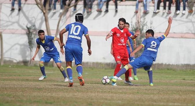 جانب من مباراة شباب جباليا والأهلي