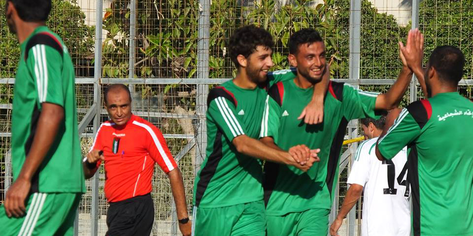 فرحة لاعبي الشجاعية بالفوز