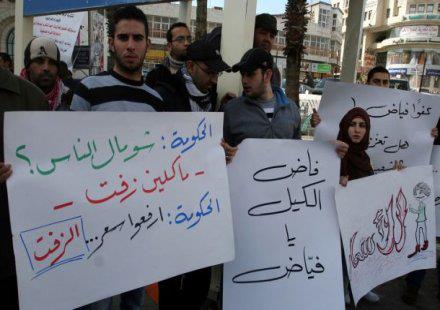مسيرة بالضفة ضد غلاء الأسعار