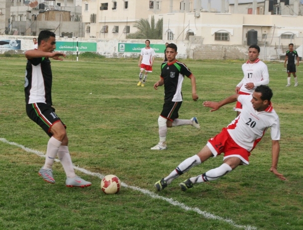  جانب من مباراة خدمات البريج وخدمات المغازي 
