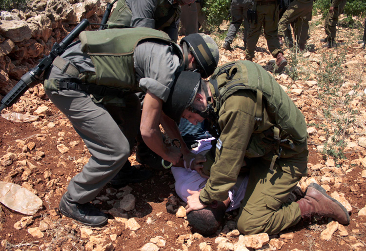 جنود الاحتلال يعتقلون شابًا فلسطينيًا (أرشيف)