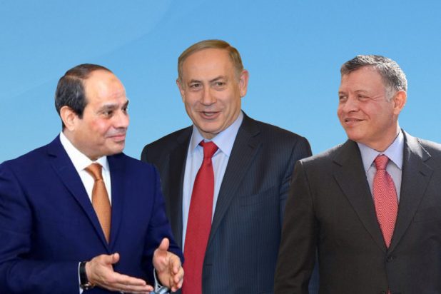 نتنياهو والسيسي والملك عبد الله