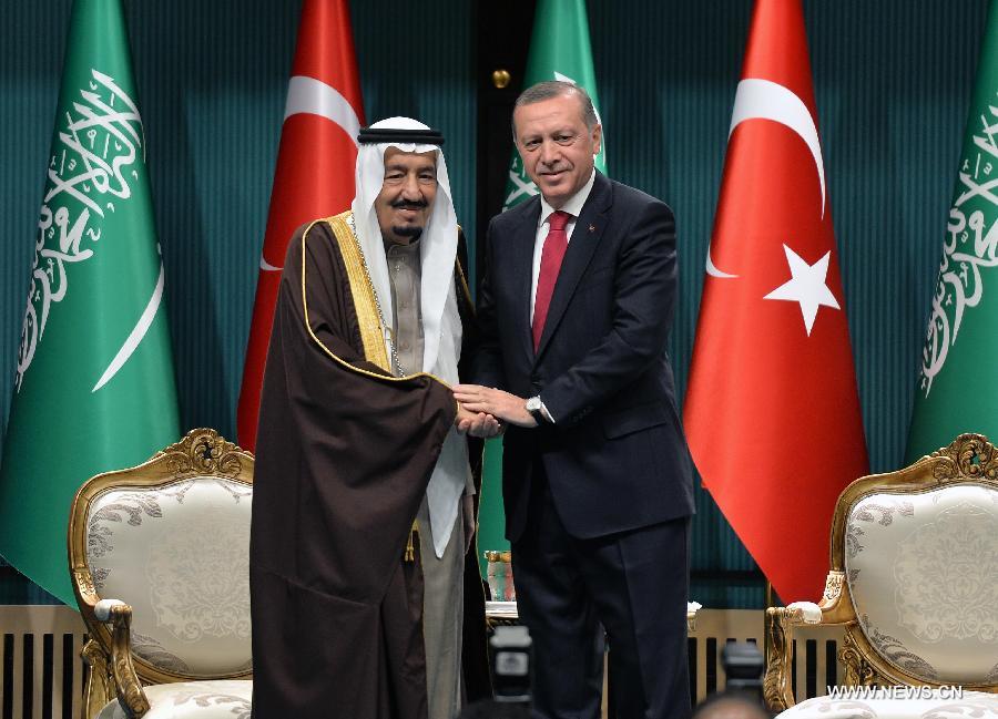 لقاء يجمع بين الرئيس التركي والملك السعودي (أرشيف)