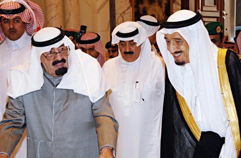 الملك عبد الله بن عبد العزيز وولي عهده سلمان