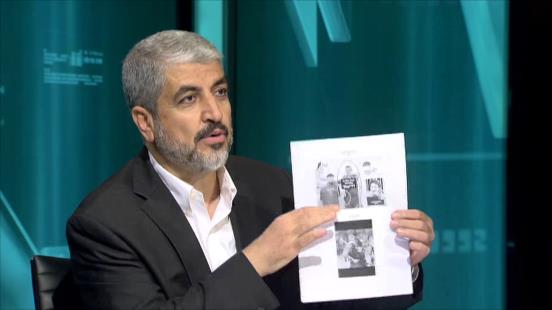 مشعل خلال لقائه عبر الجزيرة