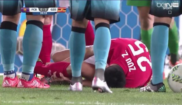 لحظة إصابة زو زهينغ