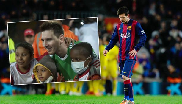ليونيل ميسي يلتقي بالأطفال المرضى