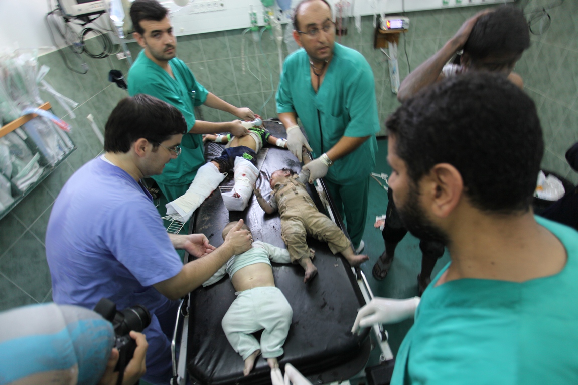 مستشفى أبو يوسف النجار خلال العدوان على غزة "أرشيف"