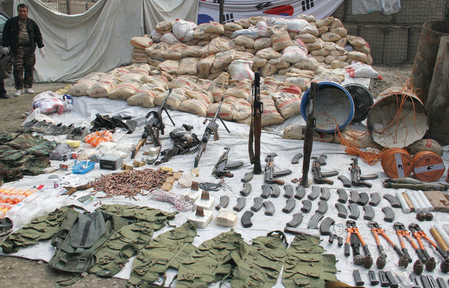 أسلحة مضبوطة