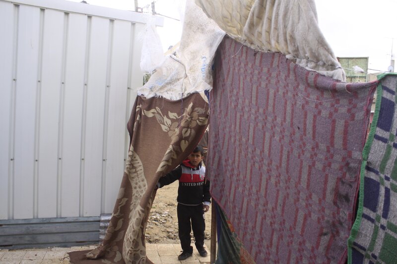 بعض النازحين بسبب الحرب الاخيرة 