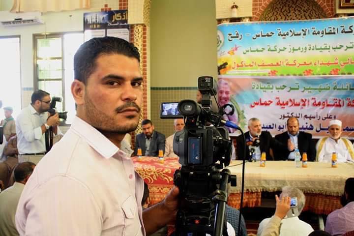الزميل الصحفي شادي مشعل مصور فضائية القدس