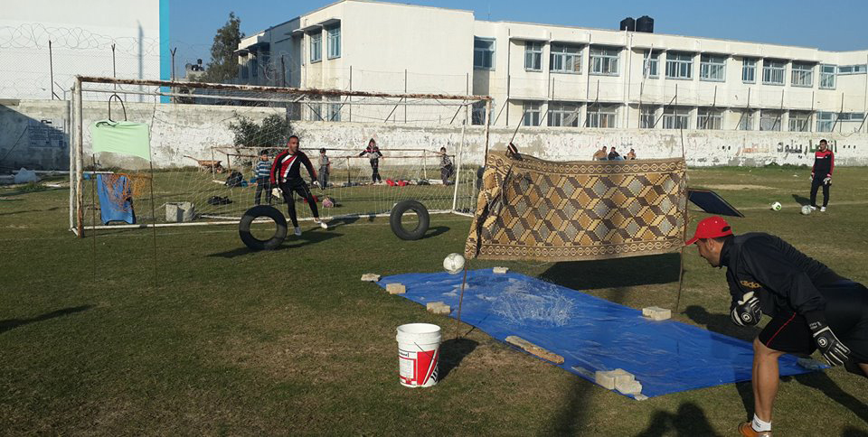 جانب من تدريبات حراس شباب خانيونس