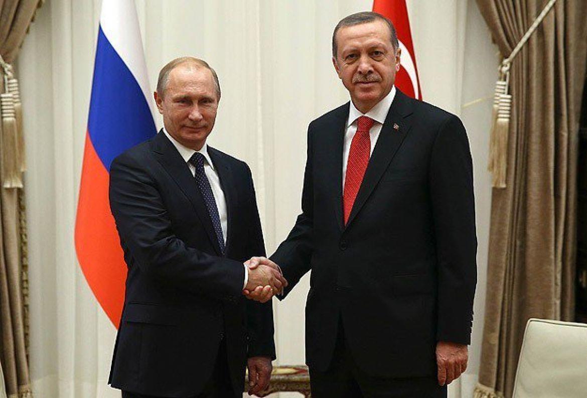 الرئيسان الروسي فلاديمير بوتين والتركي رجب طيب أردوغان 