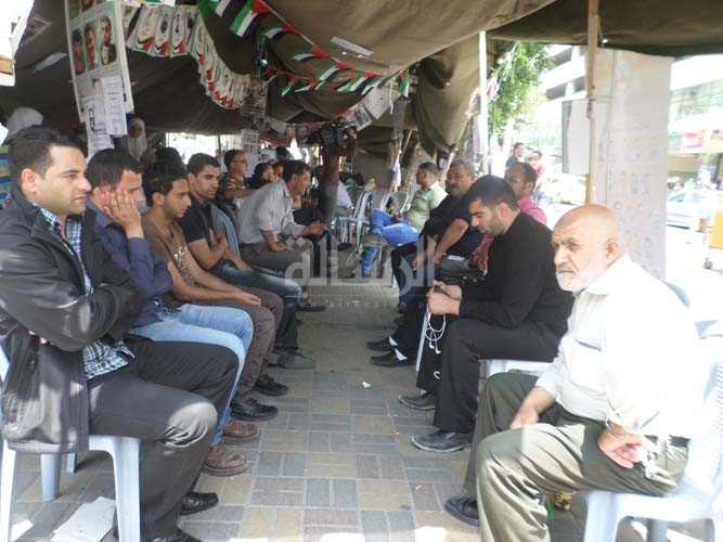 خيمة الاعتصام في مدينة نابلس