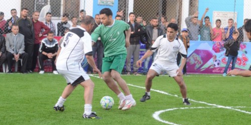 جانب من مباراة افتتاح الملعب