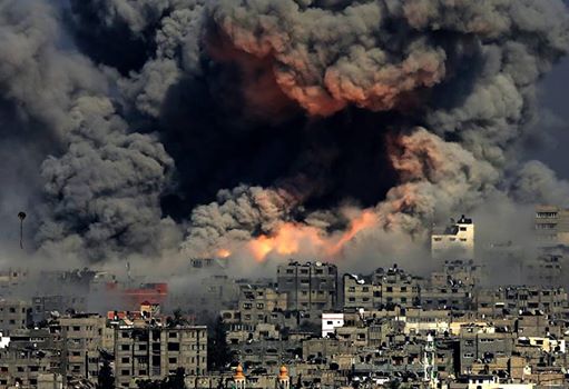 صورة لقصف الاحتلال مدينة خانيونس