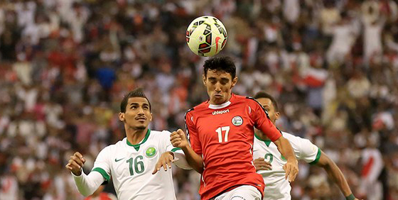 جانب من مباراة السعودية واليمين