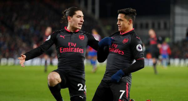 فرحة لاعبي أرسنال بالفوز