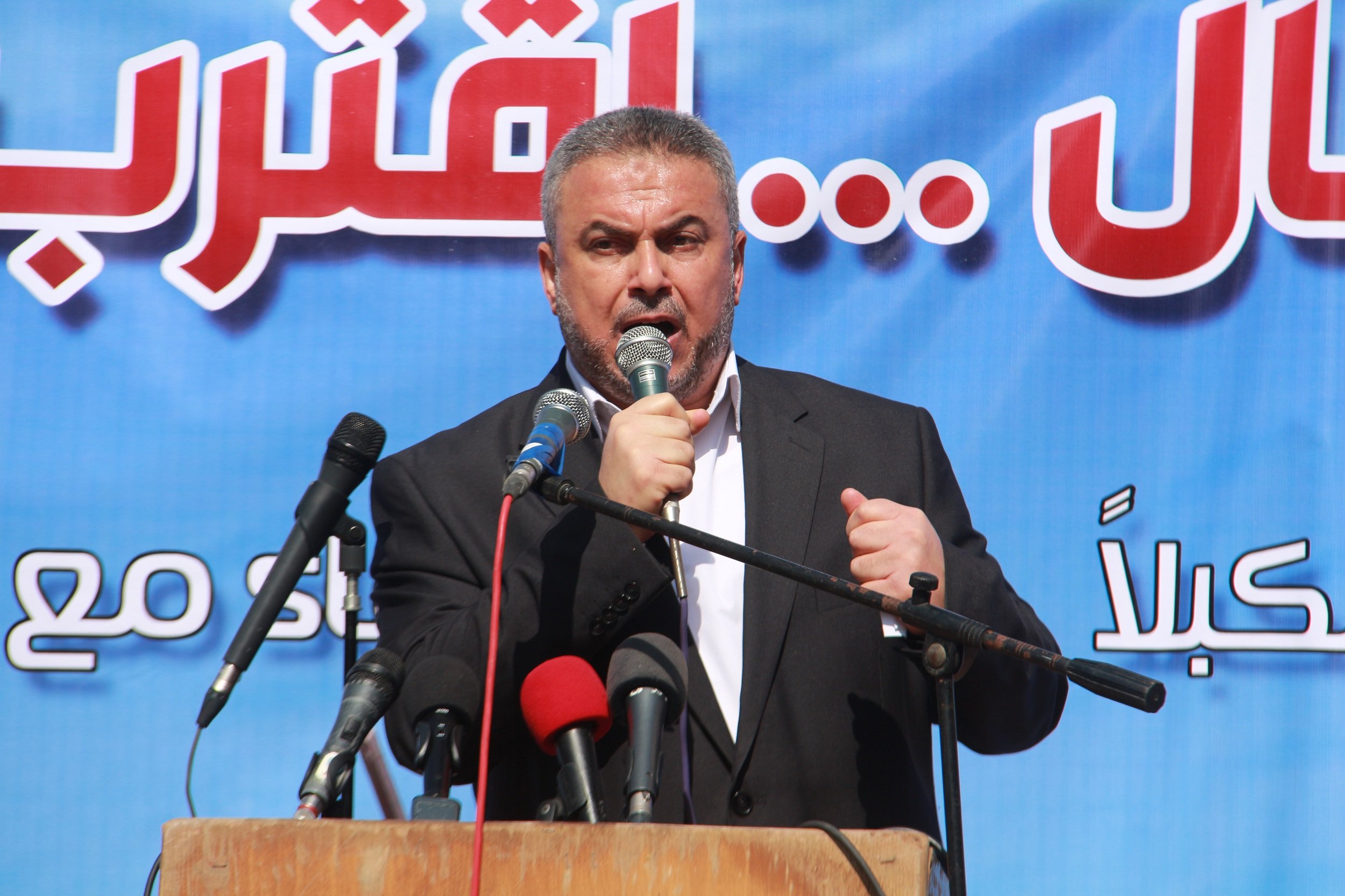خلال كلمة القيادي في حركة حماس د. إسماعيل رضوان