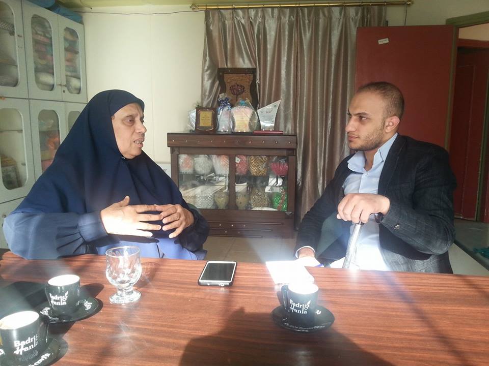 أثناء حوار الزميل محمد أبو زايدة مع "الحلبي"