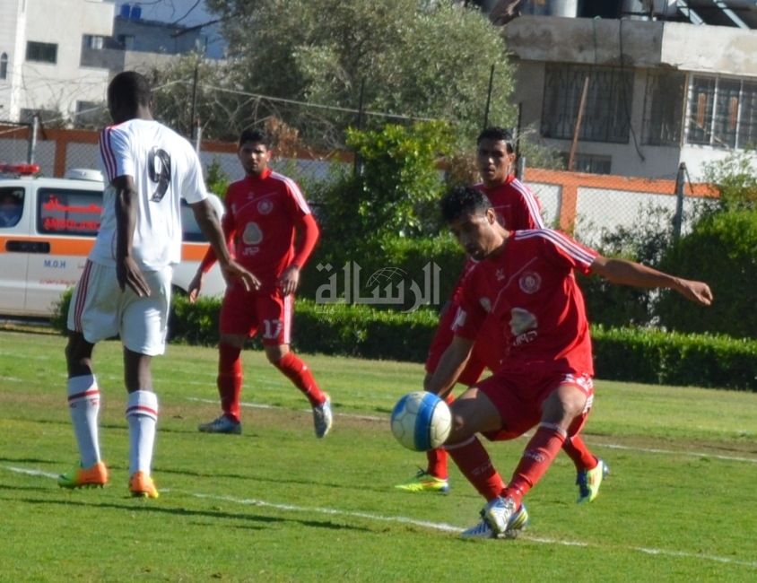 جانب من مباراة الأهلي وغزة الرياضي