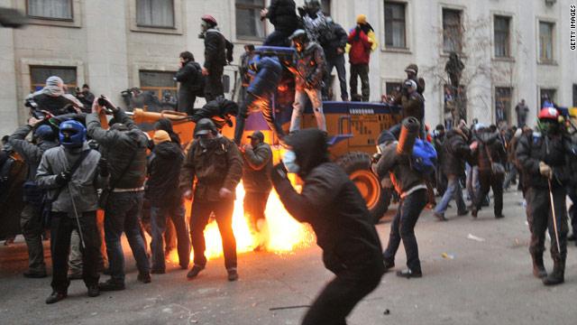 جانب من المظاهرات في أوكرانيا (أرشيف)