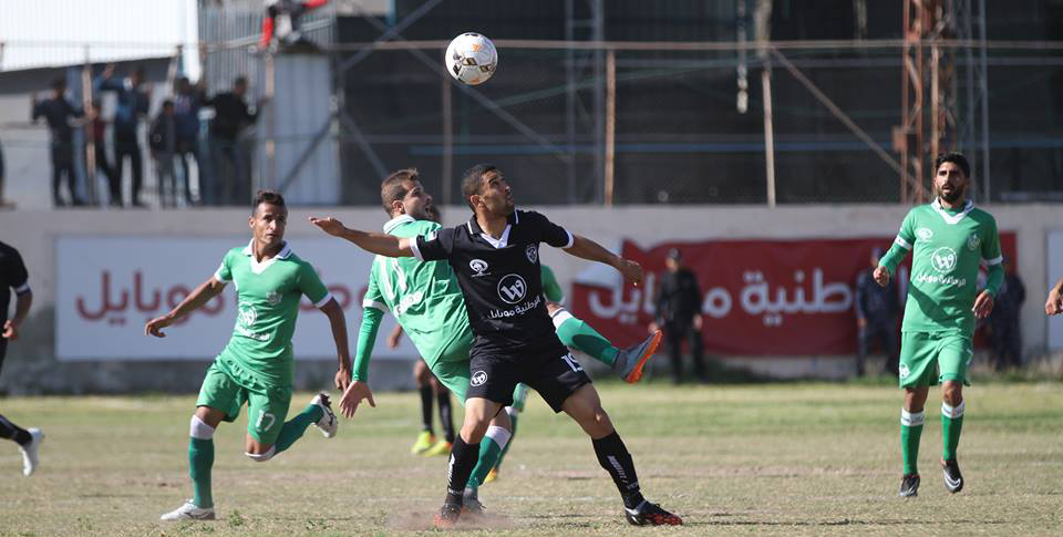 جانب من مباراة خدمات رفح والشجاعية