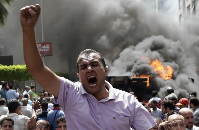 أحد معتصمين ميدان رابعة العدوية 