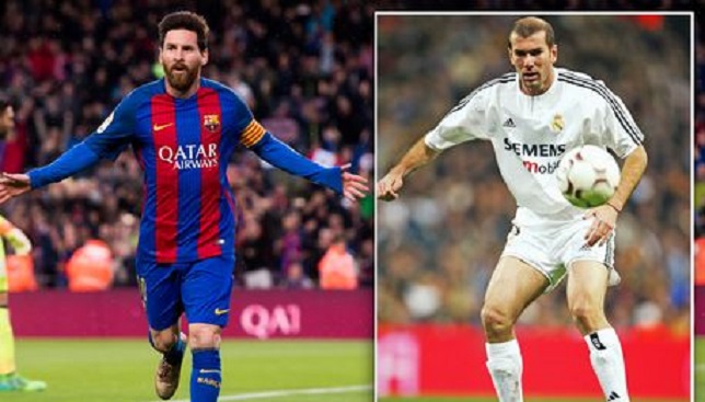 زيدان يمينا وميسي يسارا