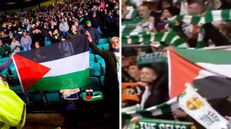 جماهير سيلتيك ترفع علم فلسطين