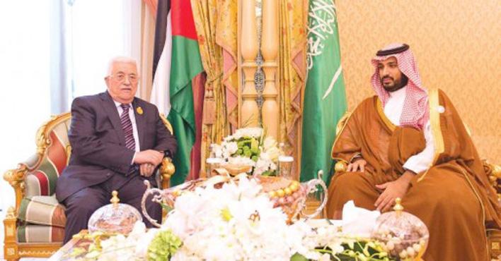 بن وسلمان ومحمود عباس