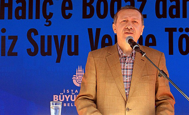 أردوغان خلال مراسم افتتاح المشروع