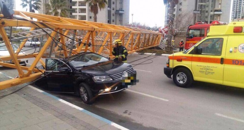 انهيار رافعة في تل أبيب "أرشيفية"