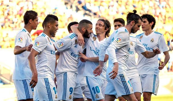 فرحة لاعبي الريال بالفوز