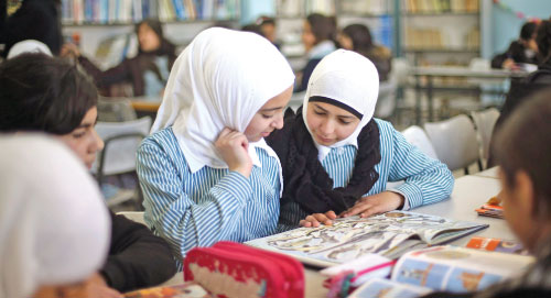 طالبات في احد المدارس بالضفة (الأرشيف)