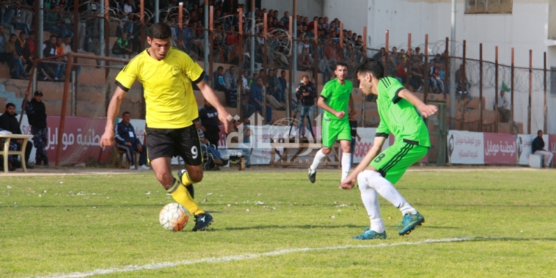 جانب من مباراة بيت حانون الأهلي والمجمع