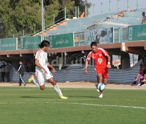 جانب من مباراة غزة الرياضي والأهلي