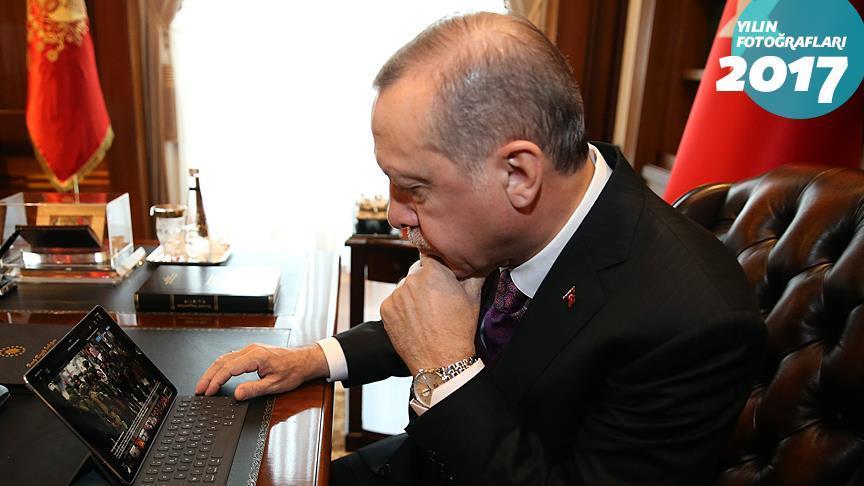 أردوغان يصوّت للفلسطيني "الجنيدي" كأفضل صورة للأناضول لعام 2017