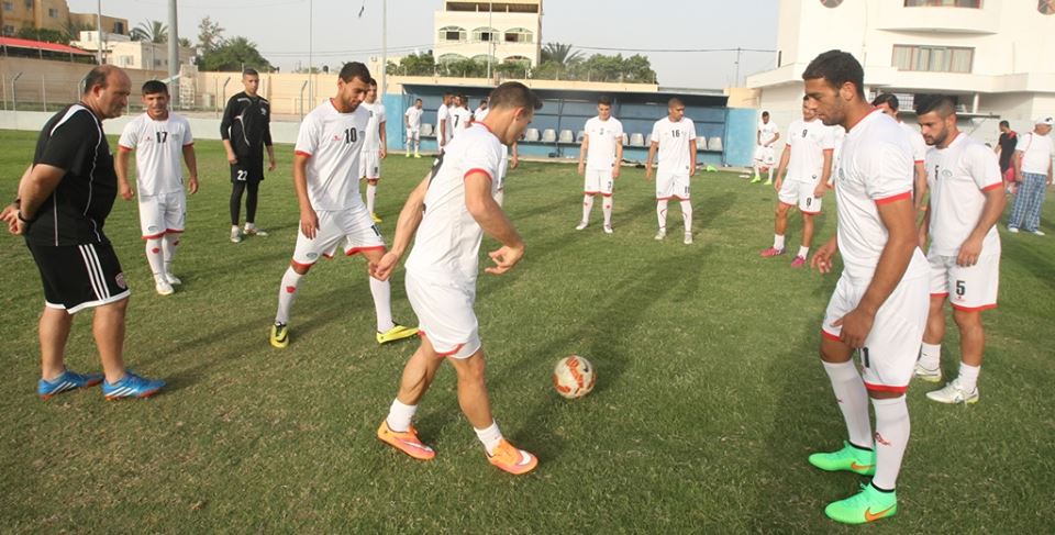 جانب من تدريبات المنتخب الوطني