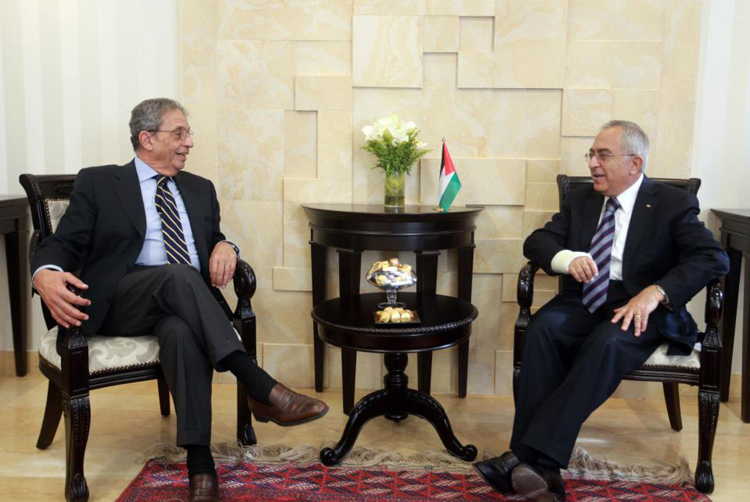 فياض يستقبل عمرو موسى برام الله