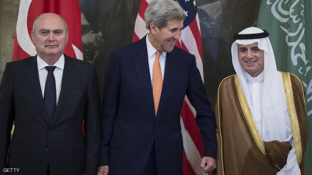  صورة تجمع وزراء خارجية السعودية وأميركا وتركيا