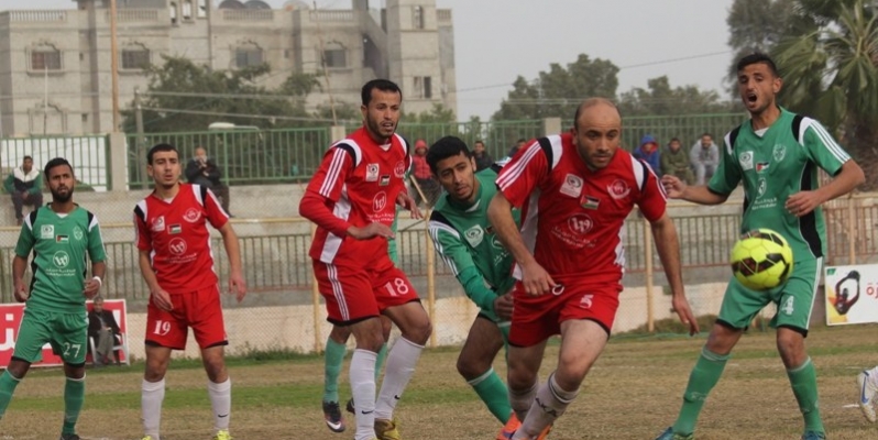 جانب من مباراة سابقة بين الشجاعية وخدمات خانيونس