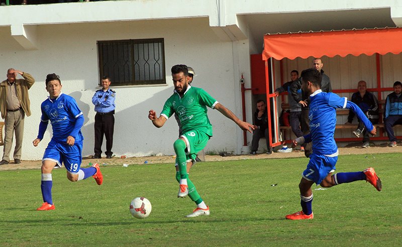جانب من مباراة سابقة بين شباب رفح والصداقة