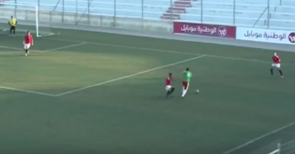 لحظة إحراز أبو حسنين الهدف