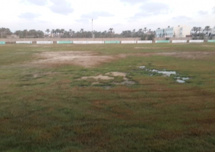 جفاف أرضية ملاعب القطاع