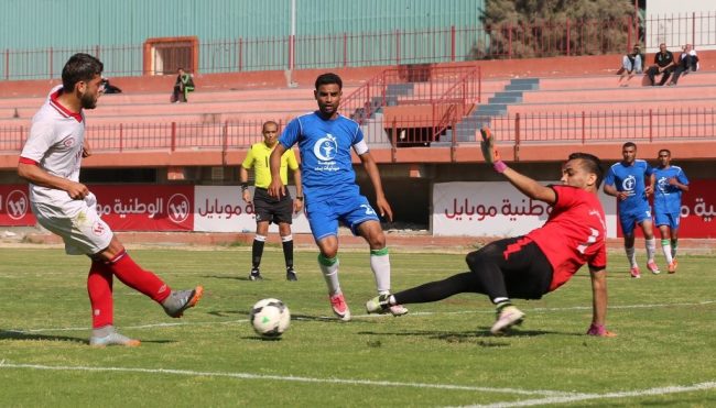 جانب من مباراة شباب خانيونس والأمل
