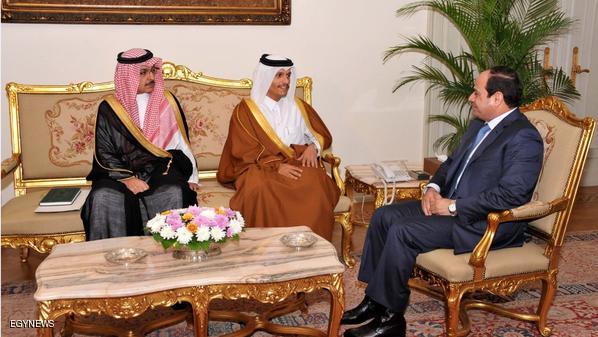 صورة من لقاء السيسي بمبعوث أمير قطر